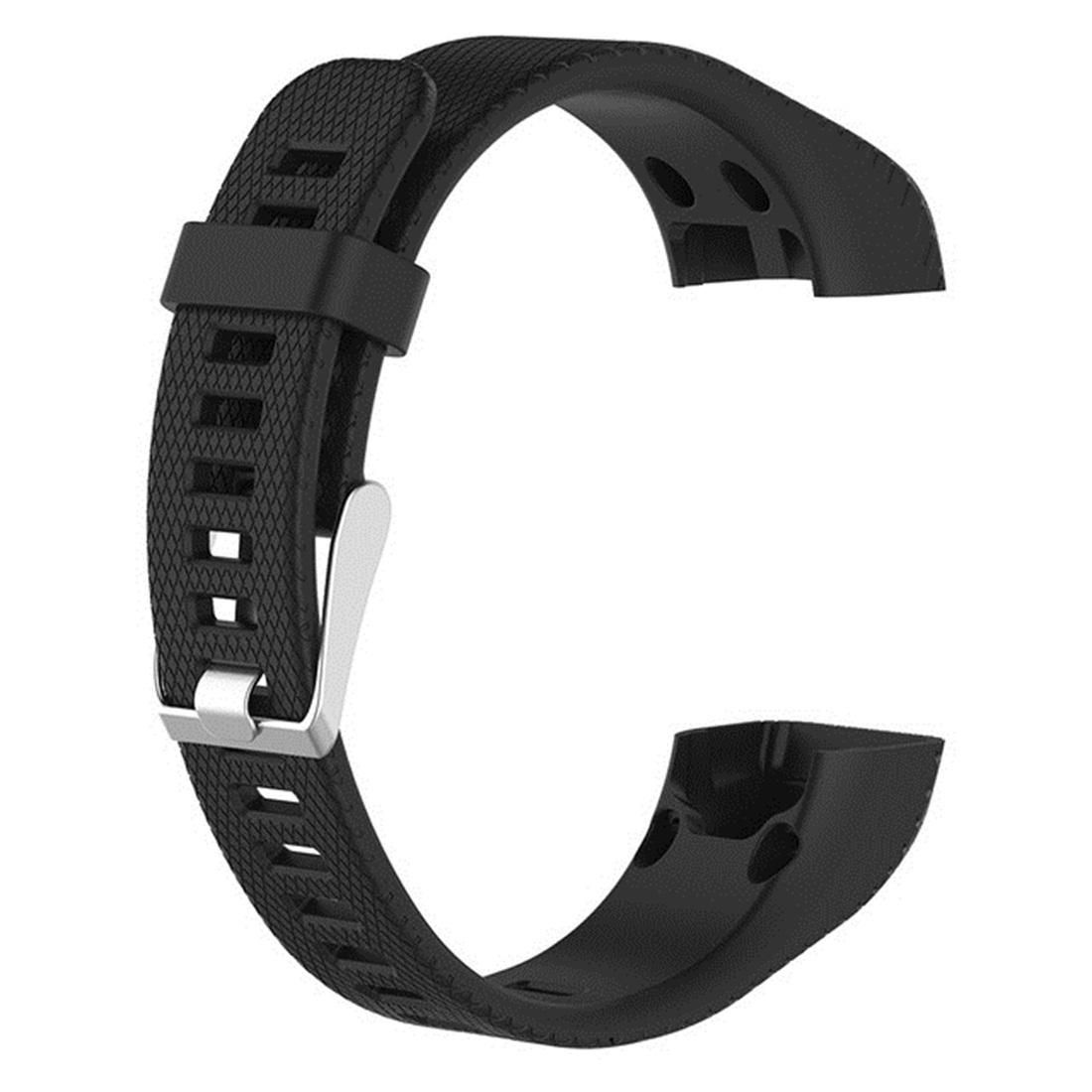 Smart Watch Silicone Wrist Strap Watchband for Garmin Vivosmart HR+ (Black)