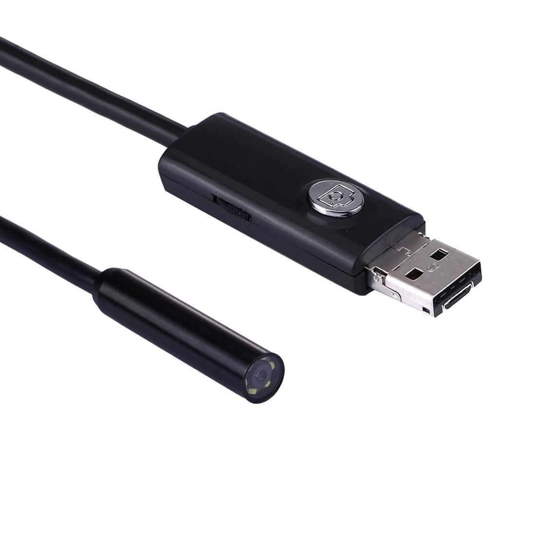 2 in 1 Micro USB & USB Endoscope Waterproof Snake Tube Inspection Camera with 6 LED for Newest OTG Android Phone, Length: 5m, Lens Diameter: 9mm