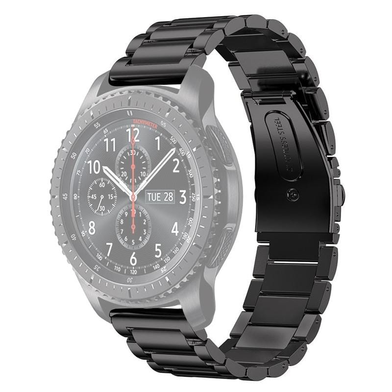 Stainless Steel Wrist Watch Band for Samsung Gear S3 22mm (Black)