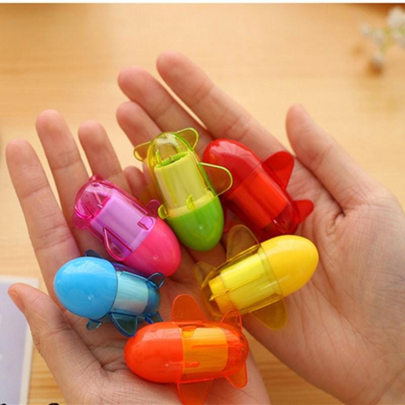 10 PCS Retractable Plane Ball Point Pen Office School Stationery Kids Party Gift Random Color Delivery