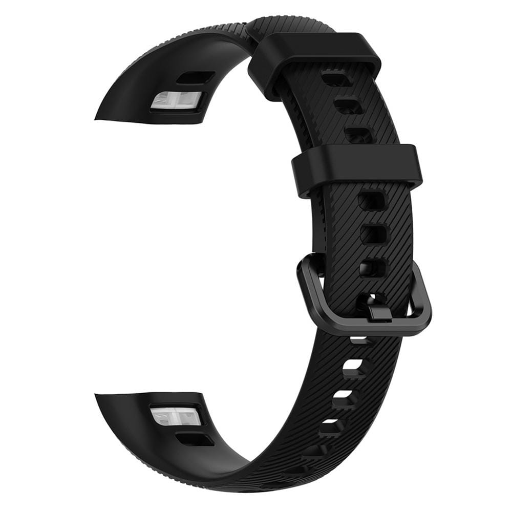 Smart Watch Silicone Wrist Strap Watchband for Huawei Honor Band 4 / Band 5 (Black)