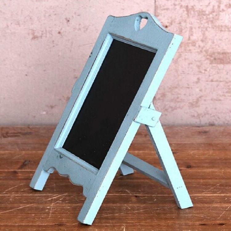 Multifunctional Wooden Desktop Memo Message Blackboard, Size:35�20�12cm (Blue)