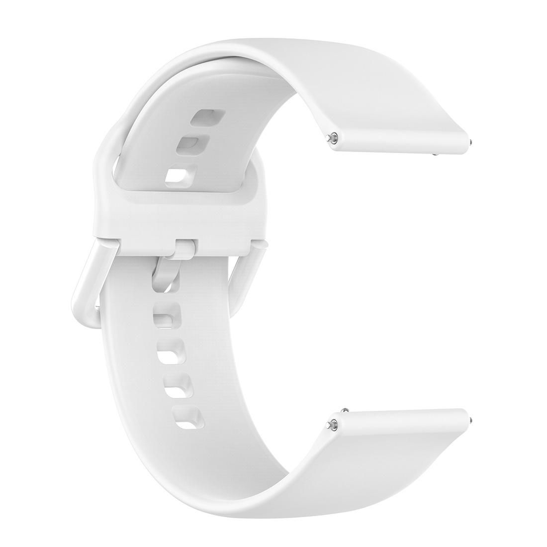 23mm Color Buckle Silicone Wrist Strap Watch Band for Fitbit Versa 2 / Versa / Versa Lite / Blaze, Size: S (White)