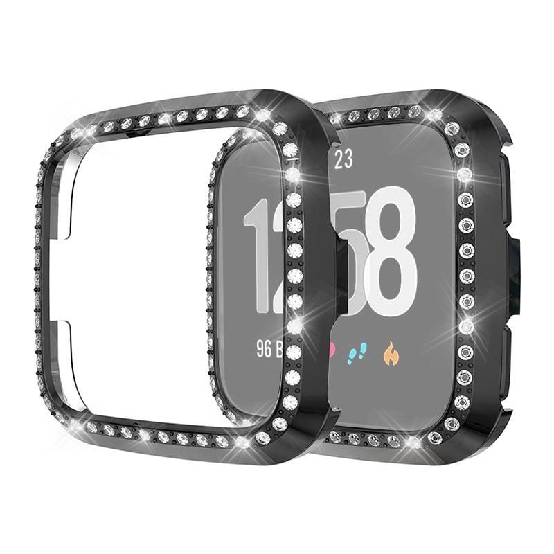 For Fitbit Versa / Versa Lite Universal Smart Watch PC Diamond Protective Case (Silver)