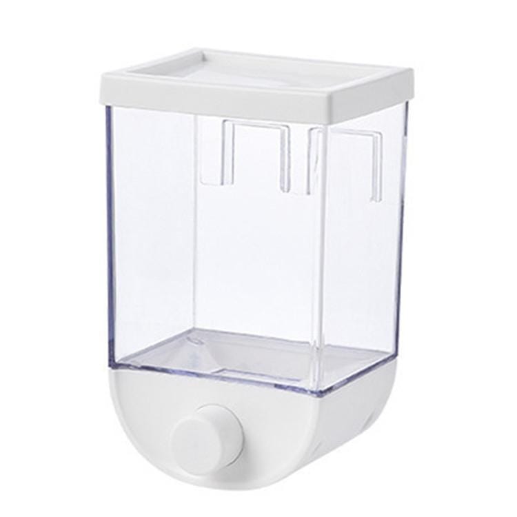 Nail-free Seamless Pressing Wall-mounted Grain Multi-grain Canister Rice Canister Transparent Vsual Snack Storage Sealed Box, Size:1500ml