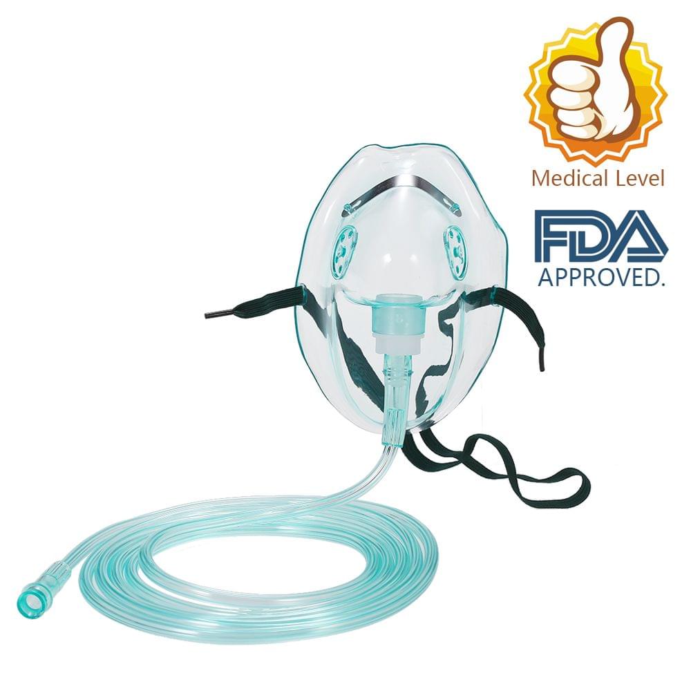 Carevas 1PC Medical Adult Oxygen Mask with 2M Tubing O2 - L3