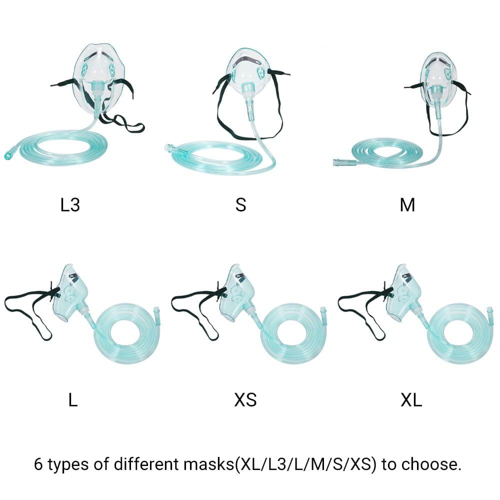 Carevas 1PC Medical Adult Oxygen Mask with 2M Tubing O2 - L3