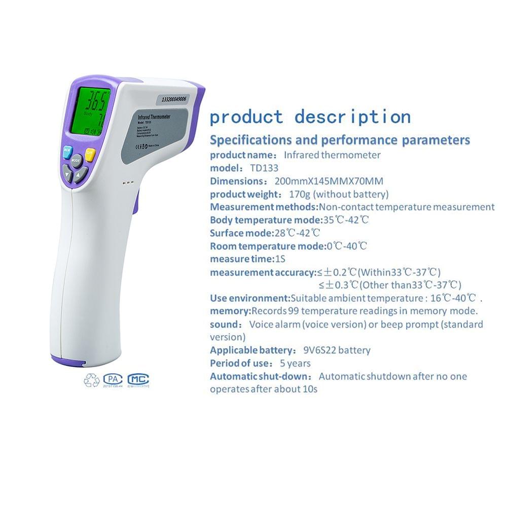 Thermometer Infrared Digital LCD Body Measurement Forehead