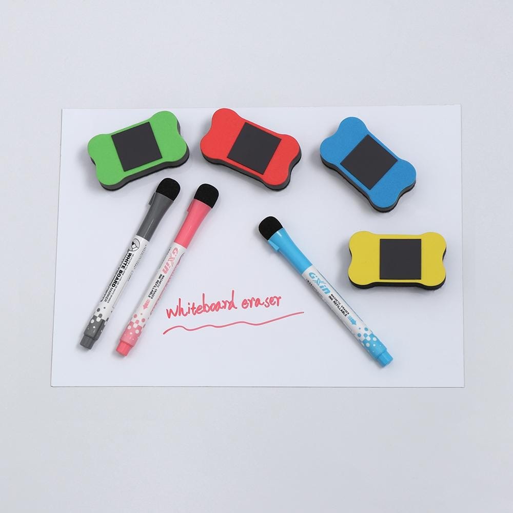 3 PCS Magnetic Small Bone Felt Whiteboard Wiping Preschool Special Student Stationery (Green)