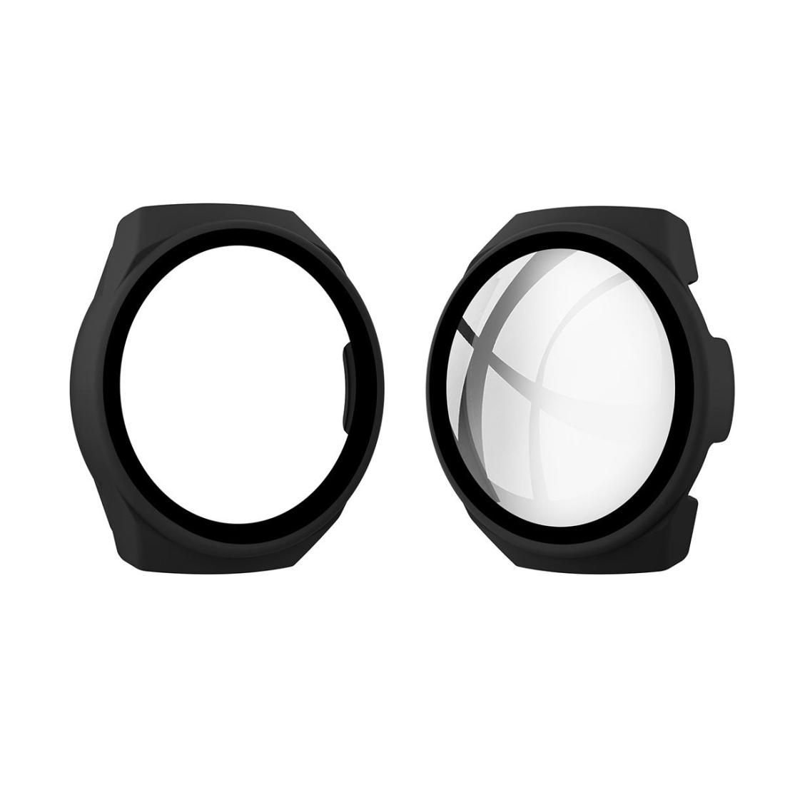 For Huawei Watch GT 2e 46mm ENKAY Hat-Prince ENK-AC8203 Full Coverage PC Frosted Case + 9H Tempered Glass Film (Black)