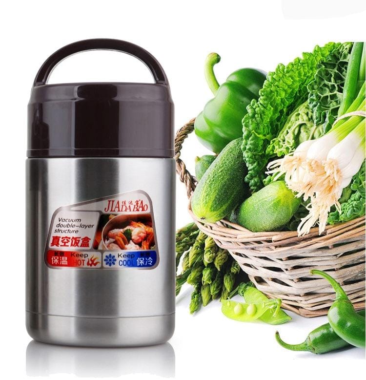 Jiadabao Stainless Steel Vacuum Insulation Simmering Pot Portable Insulation Rice Pot, Capacity: 1000ml