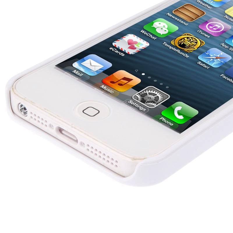 DIY 3D Sublimation Machine Blanks White Back Matte Surface Plastic Case Cover for iPhone 5 & 5S (White)