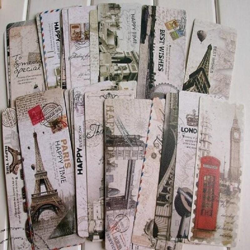 2 PCS Retro Nostalgic Exotic Creative Classical Tower Paper Bookmarks