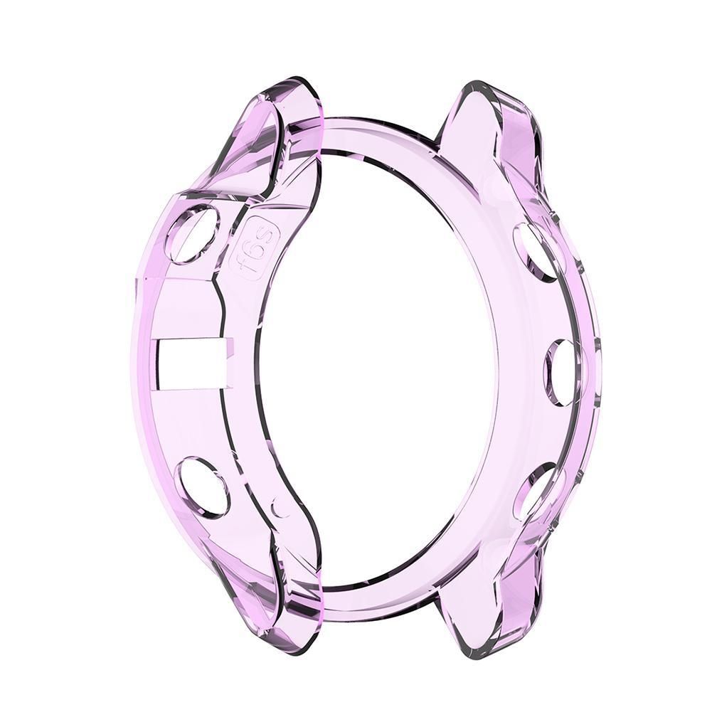 For Garmin Fenix 6S / 6S Pro Smart Watch Half Coverage TPU Protective Case (Transparent Purple)