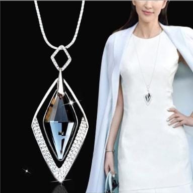 Women Fashion Long Geometric Necklaces Pendants (Polygon)