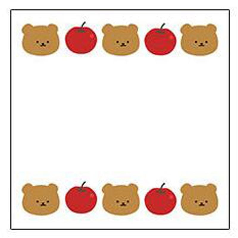 2 PCS Cute Bear Candy Strawberry Note Book Message Note (Apple)