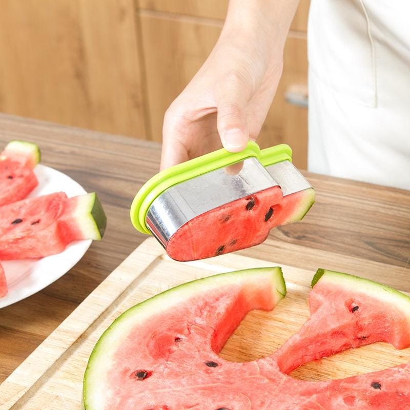 6 PCS Simple Watermelon Dicing Device Popsicle Shape Mold Watermelon Slice Model Random Color Delivery