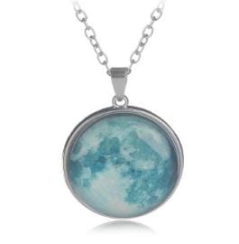 Multielement Alloy Noctilucent Starlight Gemstone Pendant Necklace (A2044)