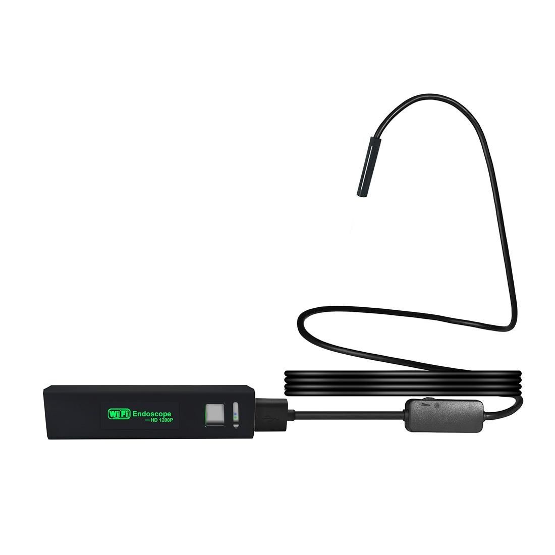 2.0MP HD Camera WiFi Endoscope Snake Tube Inspection Camera with 8 LED, Waterproof IP68, Lens Diameter: 8mm, Length: 5m, Hard Line