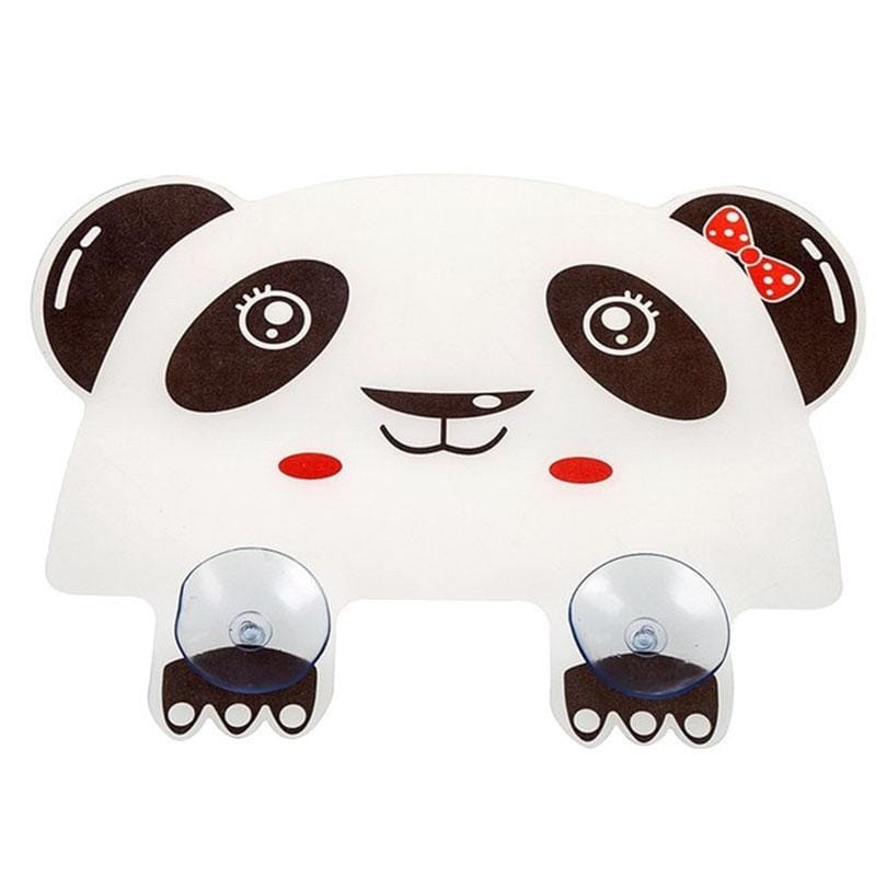 2 PCS Cartoon Panda Shape Kitchen Dishwashing Sink Baffle Household Splashproof Waterproof Sink Flap (White Panda)