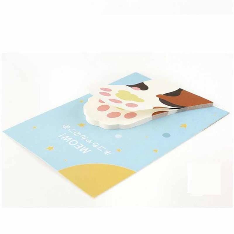 2 PCS Cat Claw Stickers Heterologous Bookmarks Cat Stickers (Plum)
