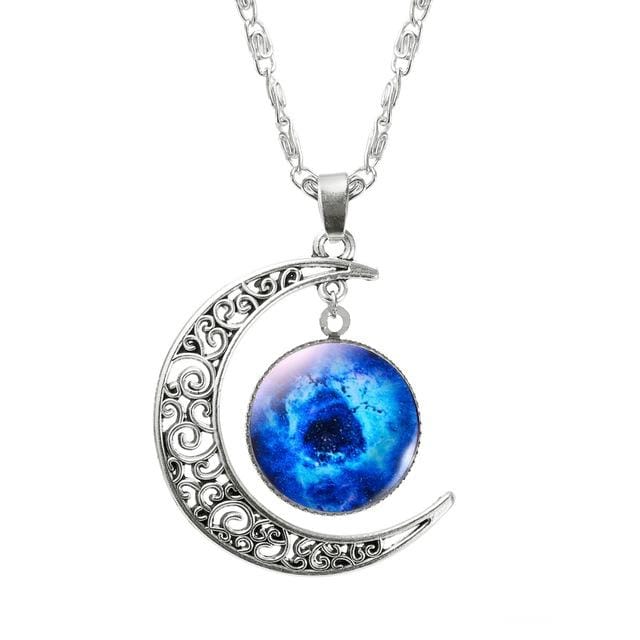 Starry Moon Time Gemstone Necklace Glowing Jewelry (9)