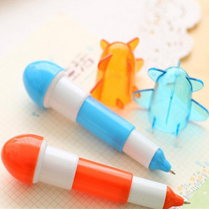 10 PCS Retractable Plane Ball Point Pen Office School Stationery Kids Party Gift Random Color Delivery