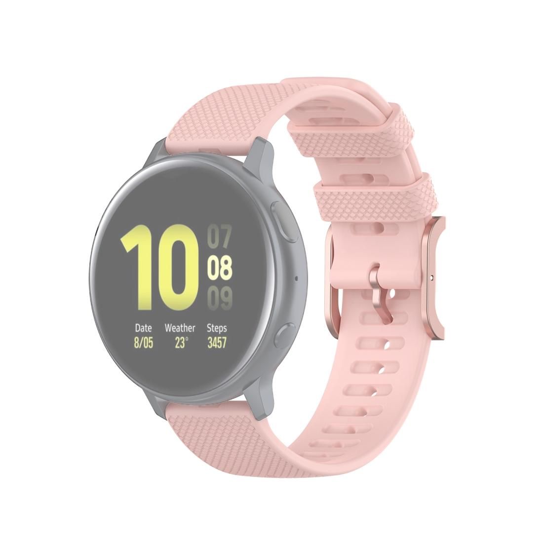 For Galaxy Watch Active 3 / Active 2 / Active / Galaxy Watch 3 41mm / Galaxy Watch 42mm 20mm Dot Texture Wrist Strap (Light Pink)