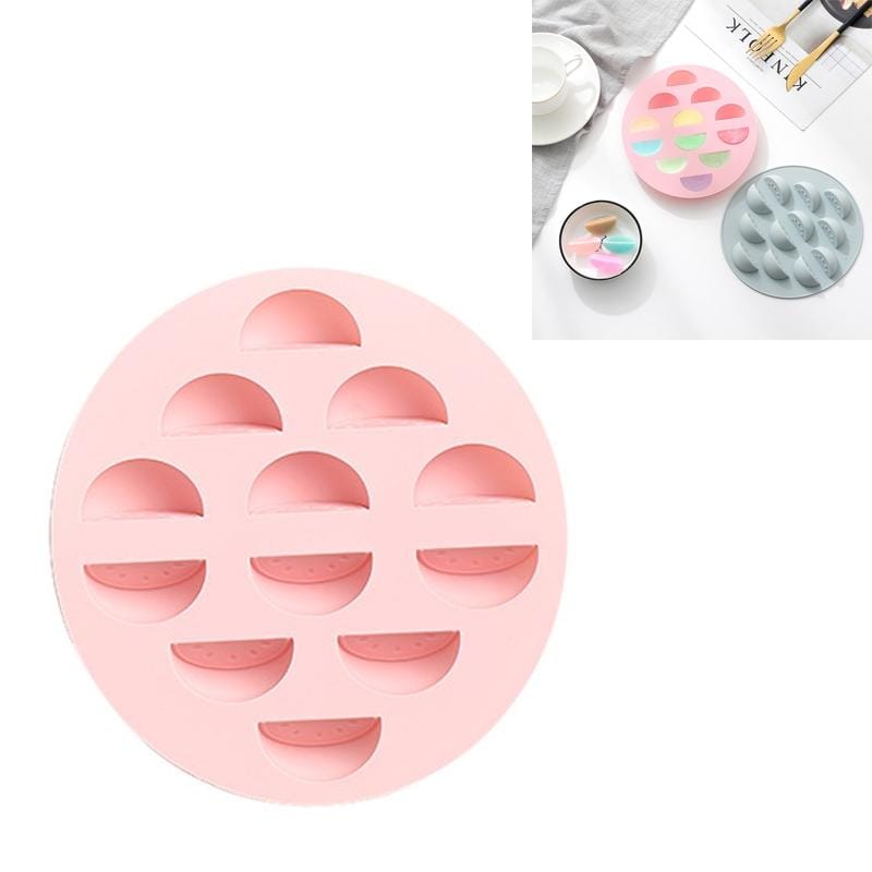 6 PCS Creative Watermelon Shape Ice Tray Mold Silicone Chocolate Cake Baking Mold (Pink)