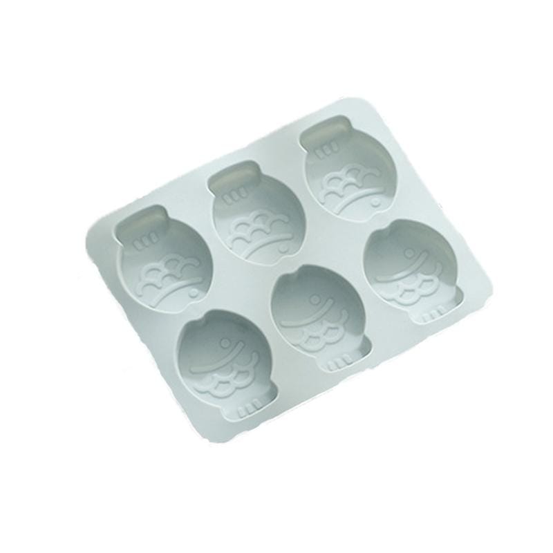 6 PCS DIY Baking Pan 6 with Cartoon Fish Shape Cake Ice Cream Mold Household Silicone Baking Tools (Blue)
