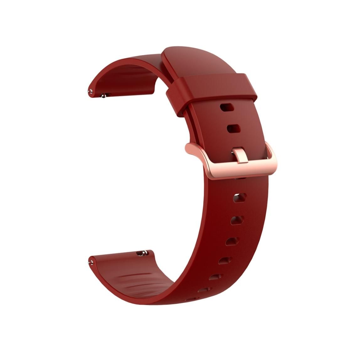 22MM For Xiaomi Watch Color Smart Sports Color Silicone Replacement Strap (Wine red)