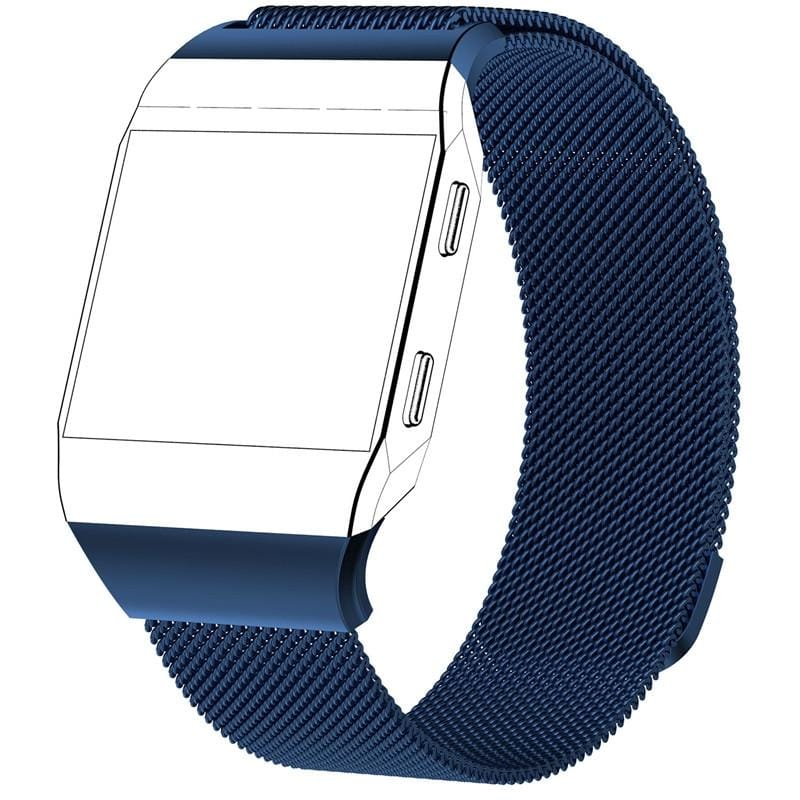 For FITBIT Ionic Milanese Watch Strap Large Size : 24X2.2cm (Blue)