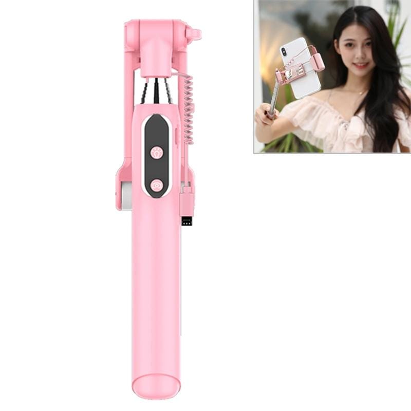 CYKE A6 Universal Filling Light Beauty Multifunction Wired Control Selfie Stick (Pink)