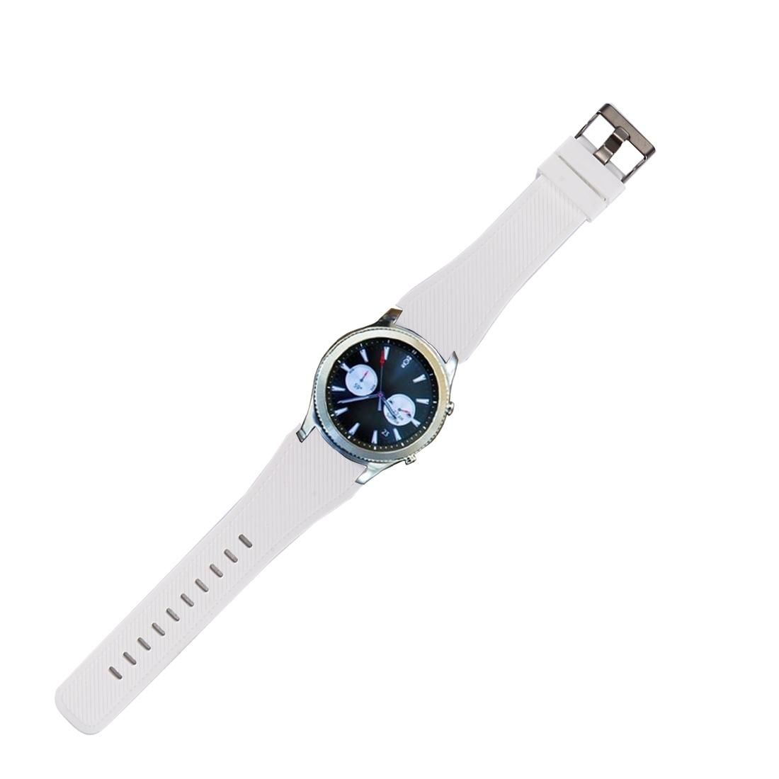 For Samsung Gear S3 Classic Smart Watch Silicone Watchband, Length: about 22.4cm (White)