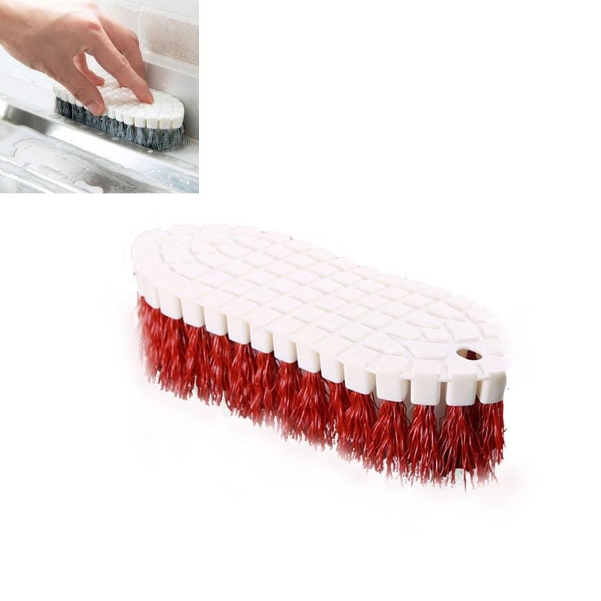 4 PCS Kitchen Stove Bendable Cleaning Brush Bathroom Tile Bathtub Laundry Brush (Red)