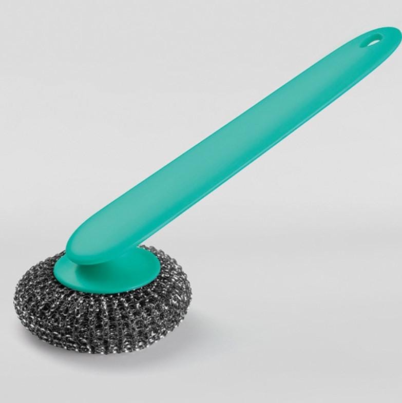 2 PCS Long Handle Wire Ball Pot Brush (Green)