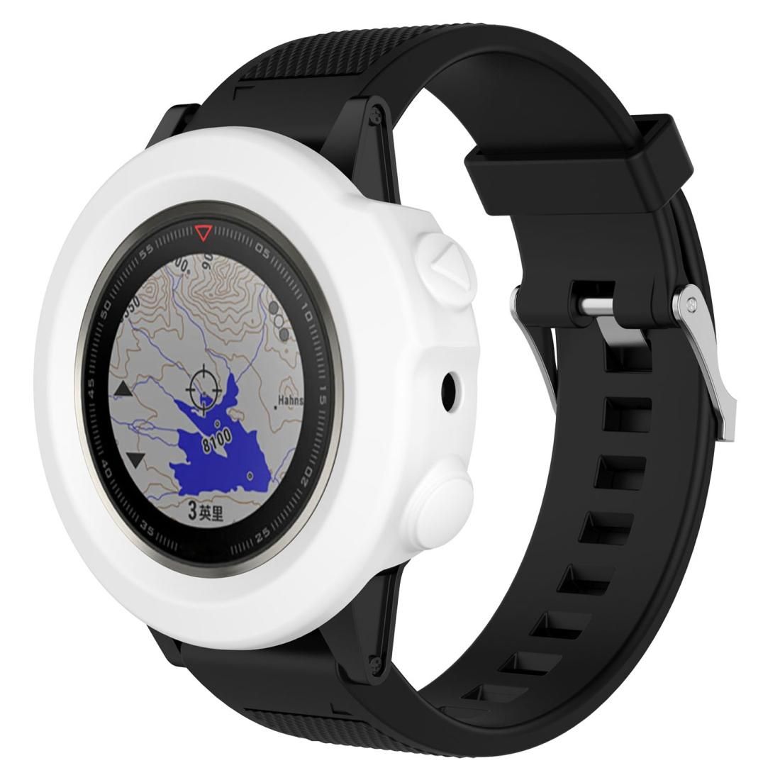 Smart Watch Silicone Protective Case, Host not Included for Garmin Fenix 5X (White)