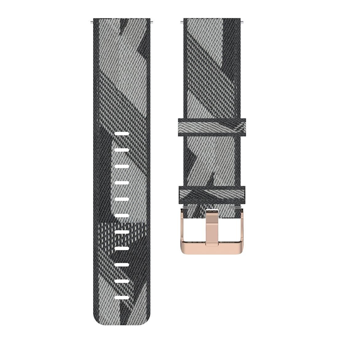 22mm Stripe Weave Nylon Wrist Strap Watch Band for Huawei GT / GT2 46mm, Honor Magic Watch 2 46mm / Magic (Grey)