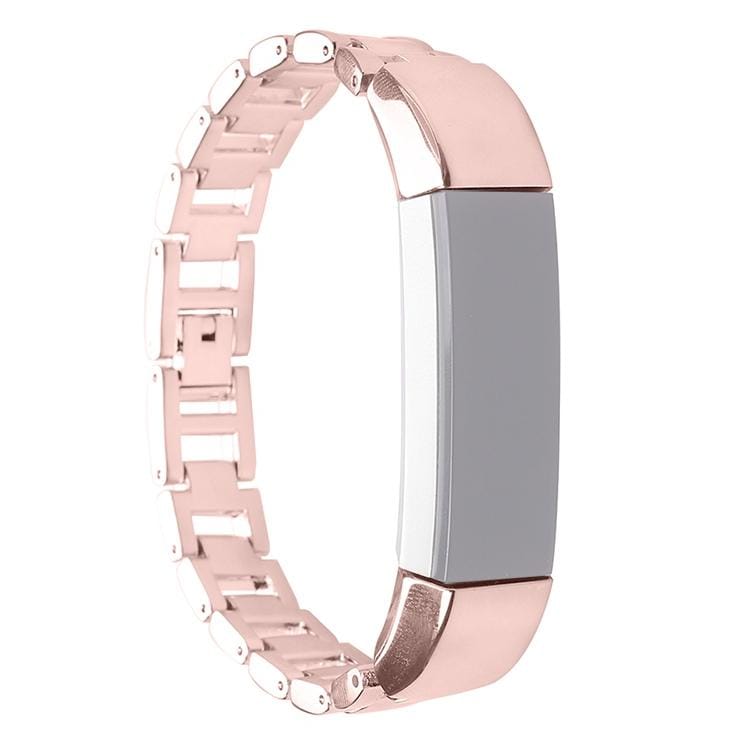 For Fitbit Alta HR Smart Watch Three Strains Stainless Steel Wrist Strap Watchband (Rose Gold)