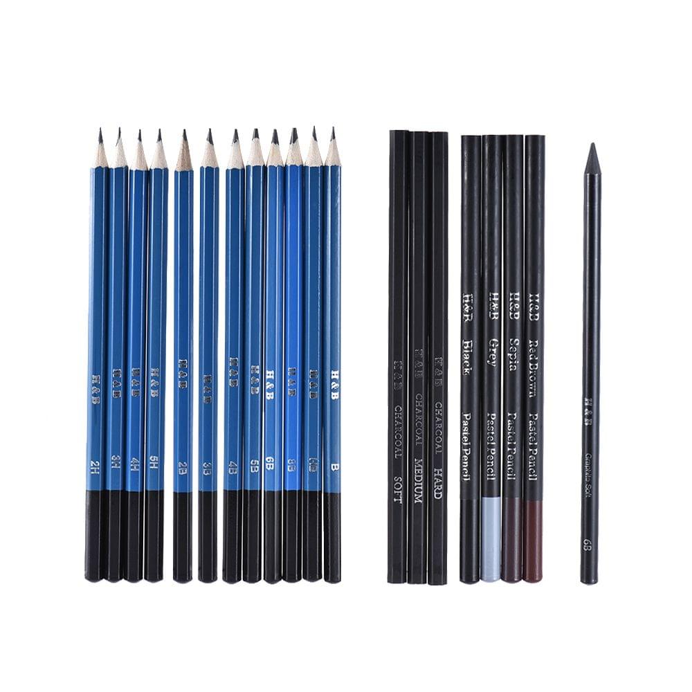 40pcs/ Set Professional Sketching Drawing Pencils Kit - 1