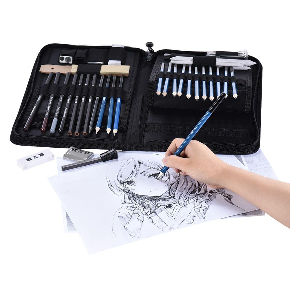 40pcs/ Set Professional Sketching Drawing Pencils Kit - 2