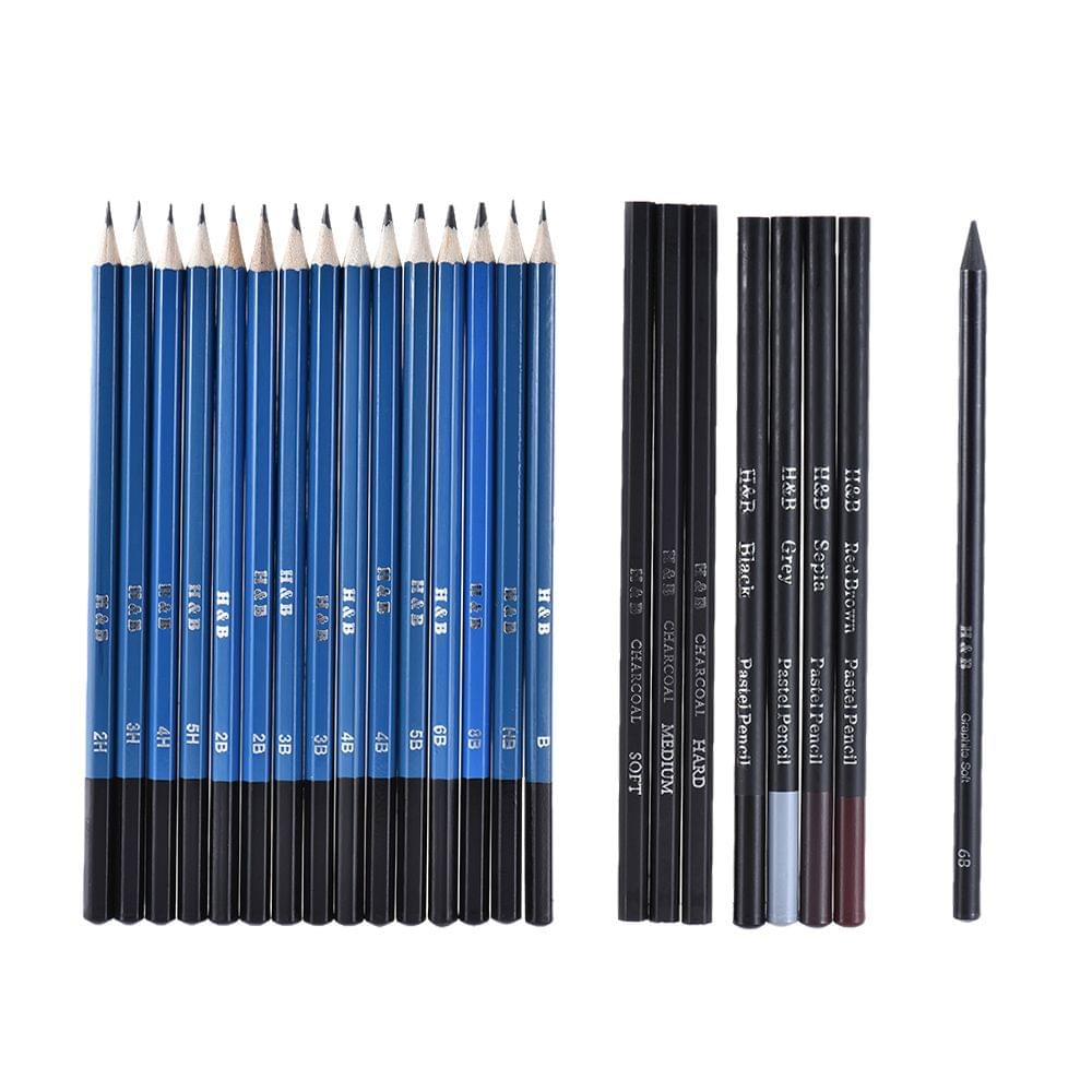 40pcs/ Set Professional Sketching Drawing Pencils Kit - 2