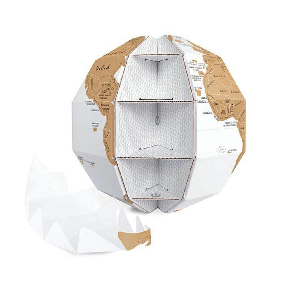 Creative DIY Scratch Globe 3D Stereo Assembly World Map