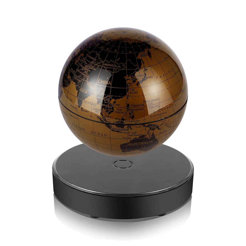 Magnetic Levitating World Map Globe with LED Light Base - EU Plug