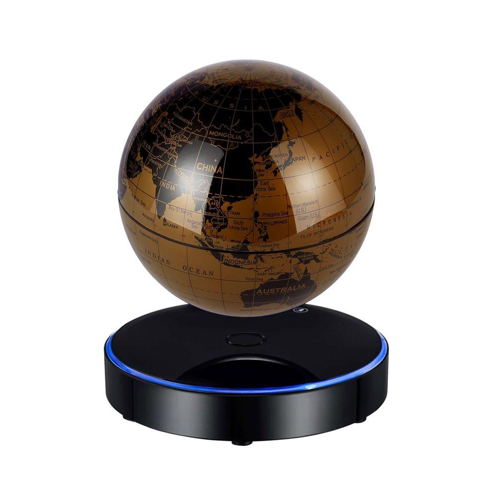 Magnetic Levitating World Map Globe with LED Light Base - EU Plug