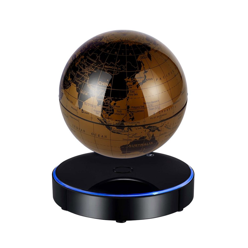 Magnetic Levitating World Map Globe with LED Light Base - EU Plug