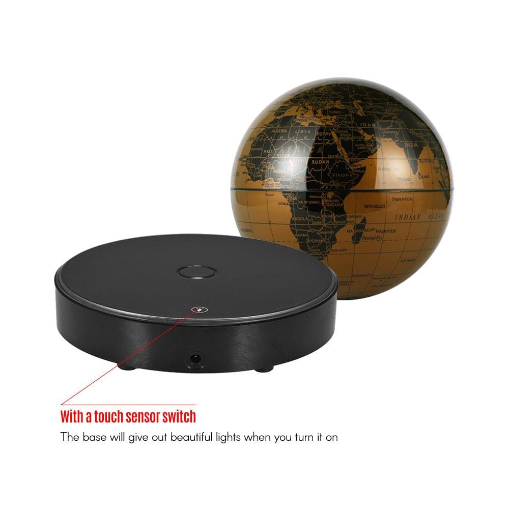 Magnetic Levitating World Map Globe with LED Light Base - EU Plug