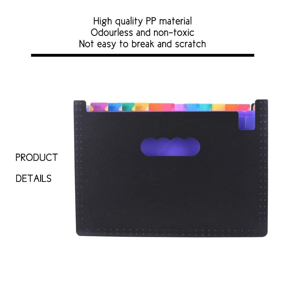 12 Pockets File Folder Organizer Expanding File Folder - 12 Pockets