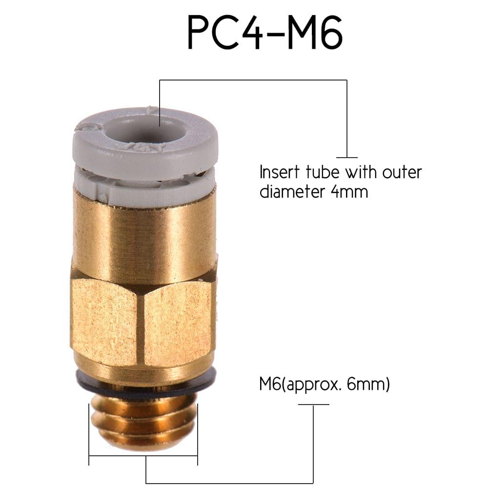 Creality 3D PC4-M6 Pneumatic Air Straight Quick Fitting