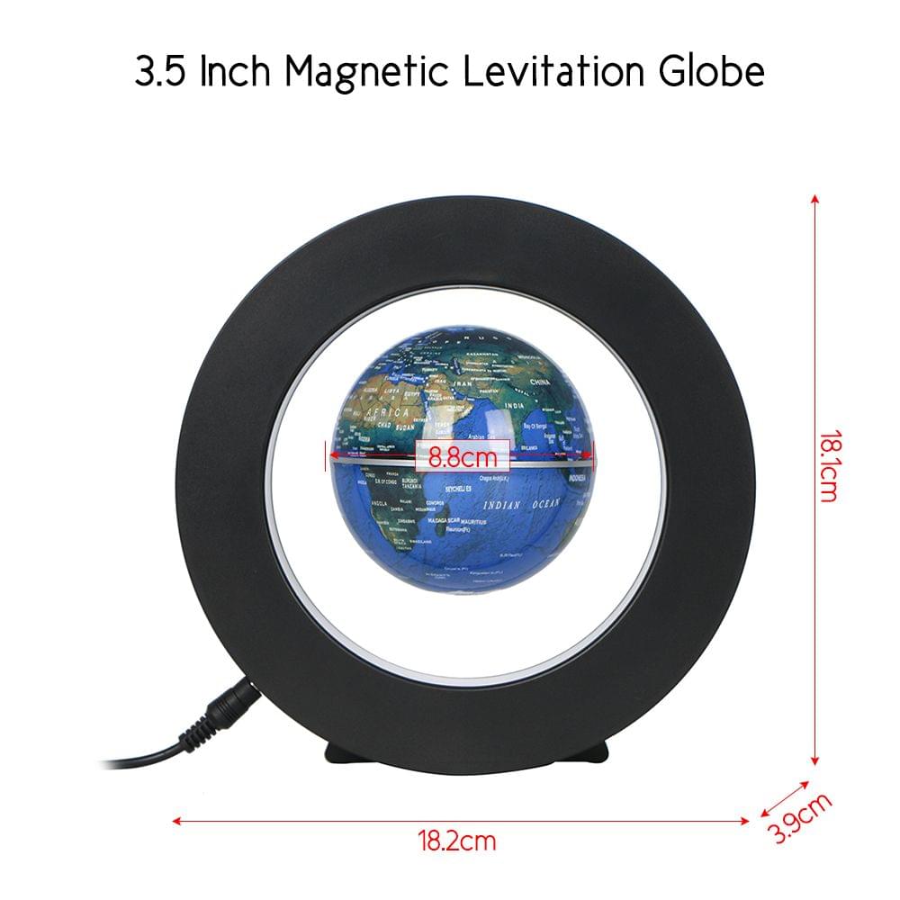 3.5 Inch Magnetic Levitation Floating Globe World Map - EU Plug